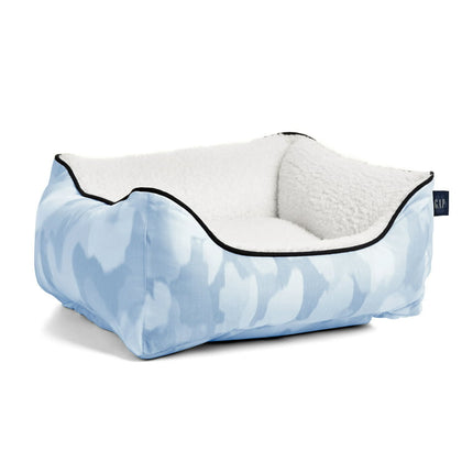 Gap Camo Cuddler Pet Bed, Recycled Polyester Cover with Sherpa inner, Small 20"18", Blue