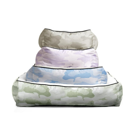 Gap Camo Cuddler Pet Bed, Recycled Polyester Cover with Sherpa inner, Small 20"18", Khaki