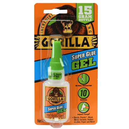 Gorilla Glue Clear Super Glue Gel Bottle, 15 Grams