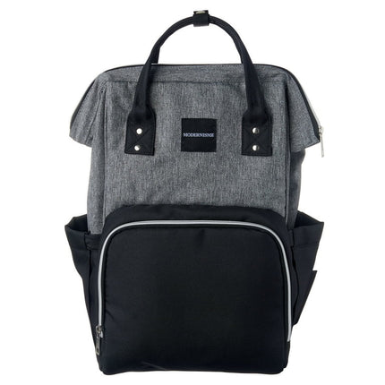 Gray & Black MODERNISME Backpack Diaper Bag