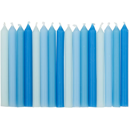 Great Value Blue Ombre Birthday Candles, 16-Count