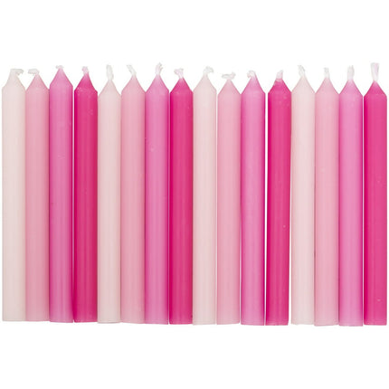 Great Value Pink Ombre Birthday Candles, 16-Count