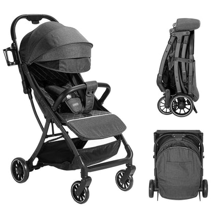 HARPPA Ultra Compact and Portable Travel Stroller, Lightweight, Easy Folding, Gray