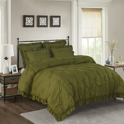 HIG Olive 5 Piece Bed in a Bag Comforter Set, Queen