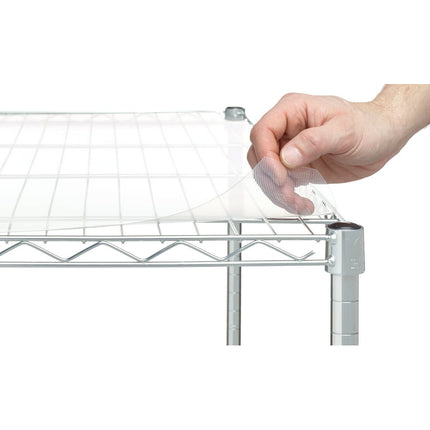 HSS Wire Shelf Liners for 18"x48" Wire Shelf, Opaque Plastic, 4-Pack, Hardware