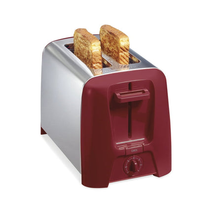 Hamilton Beach 2 Slice Toaster, Extra-Wide Slots, Shade Selector, Toast Boost, Auto Shutoff, Red, 22623
