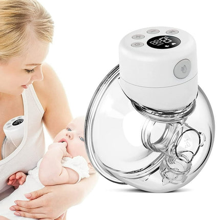 Hands Free Breast Pump,Electric Wearable Breast Pump,Portable Wireless Breastfeeding Pump, Rechargeable Milk Pump with LCD Display, 2 Modes, 9 Adjustable Suction Level(24mm Single)