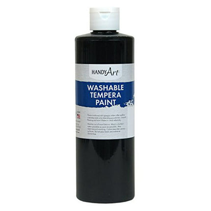 Handy Art Handy Art Washable Paint 16 Ounce, Black Paint
