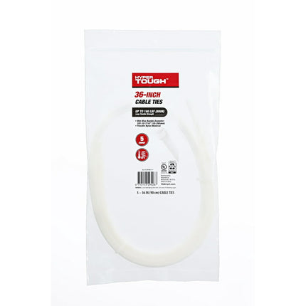 Hyper Tough 36inch Cable Tie Natural 5Pcs