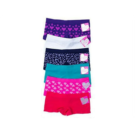 Just Love Girls' Seamless Panties - Pack of 6 - Comfortable Underwear (Medium - 7/8)