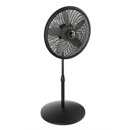 Lasko 18" Adjustable Oscillating Cyclone Pedestal Fan with 3 Speeds, S18910, Black