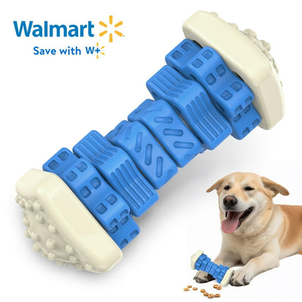 MASBRILL Interactive Dog Chew Toy–Brightly Colored Dog Enrichment Toy for Aggressive Chewers-Blue