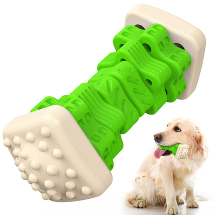 MASBRILL Interactive Dog Chew Toy–Brightly Colored Dog Enrichment Toy for Aggressive Chewers-Green