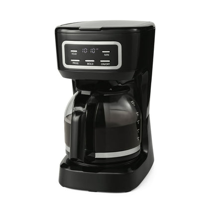 Mainstays Black 12-Cup Programmable Coffee Maker, 1.8 Liter Capacity, New