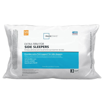 Mainstays Extra Firm Bed Pillow, Ideal for Side Sleepers, Standard Queen