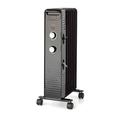 Mainstays Mechanical Oil Filled Electric Radiator Space Heater, Black