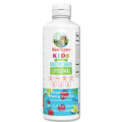 MaryRuth Organics | Organic Kids Multivitamin Liposomal | Enhanced Absorption | Vegan Liquid Vitamin Supplement |15.22 oz |