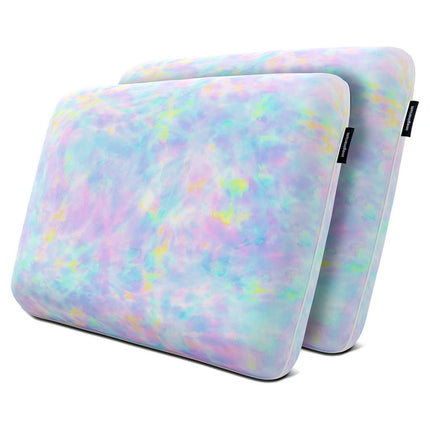 Memory Foam Fun Pillow with Cool-to-the-Touch Cover, Standard/Queen, Cotton Candy, 2 Pack