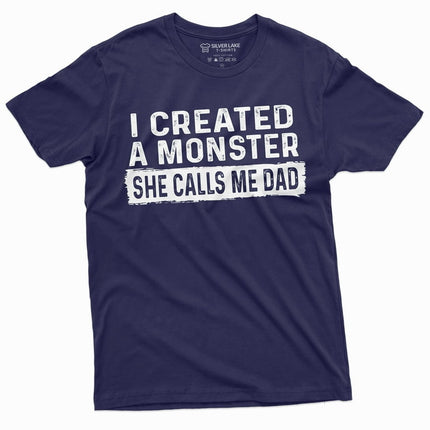 Men'S Father'S Day Gift T-Shirt From Daughter Funny Dad Gift Tees Daughter And Daddy Tee Shirt For Him (Small Navy Blue)
