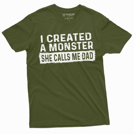 Men'S Father'S Day Gift T-Shirt From Daughter Funny Dad Gift Tees Daughter And Daddy Tee Shirt For Him (Xx-Large Military Green)