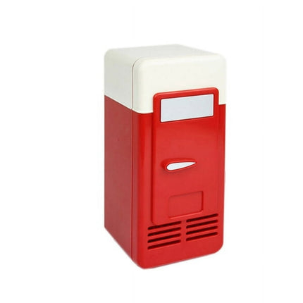 Mini USB Fridge Refrigerator Icebox USB Can Cooler (Red)