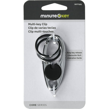 Minute Key Large Valet Carabiner, Keychain, Zinc Alloy, Black