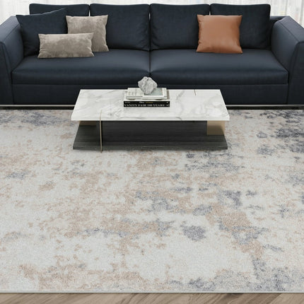 Modern 5x7 Area Rugs for Living Room | Bedroom Rug | Dining Room Rug | Indoor Entry or Entryway Rug | Kitchen Rug | Alfombras para Salas Modernas (5'3'' x 7'3'') Cream Gray