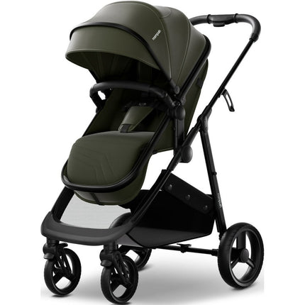 Mompush Wiz 2-in-1 Baby Stroller with Bassinet Mode, Reversible Seat and Large Canopy, Forest, 22.3LB, Unisex