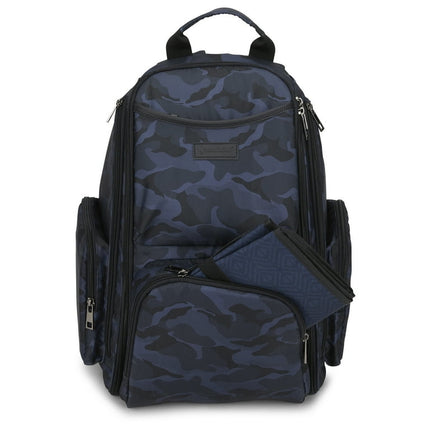 Monbebe Diaper Bag Backpack With Changing Pad, Navy Camo
