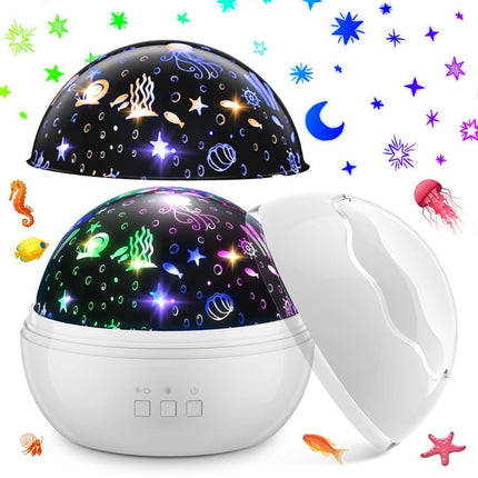 Night Light for Kids, Rotating Ocean Star Projector Galaxy Light for Kids Room, Birthday Gifts for 3-12 Year Old Boys Girls,Xmas Toys Christmas Present for Boys 3 4 5 6