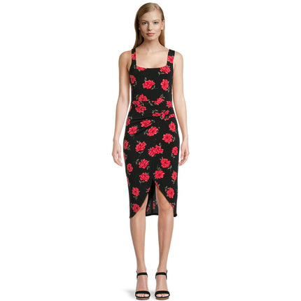 No Boundaries Juniors Sleeveless Midi Wrap Dress