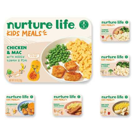 Nurture Life Healthy Toddler & Kid Food Favorites 6-Meal Variety Pack (Including French Toast Sticks & Chicken Nuggets), Organic Focus