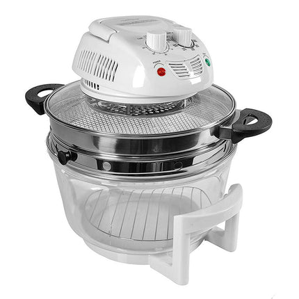 NutriChef PKAIRFR48.5 Kitchen Countertop Air Fryer Oven Cooker w/ 13 Quart Bowl