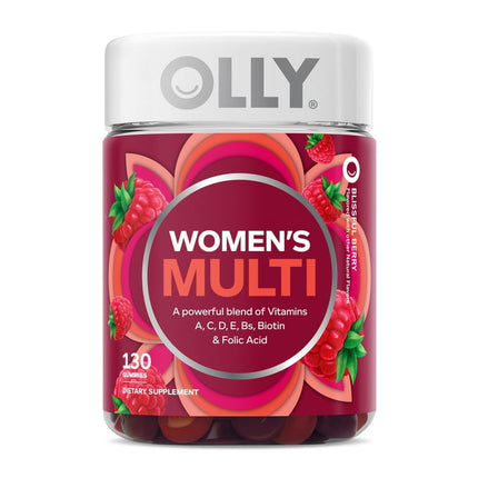 OLLY Women's Multivitamin Gummy, Health & Immune Support, Berry, 130 Ct