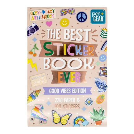 Pen+Gear The Best Sticker Book Ever, Good Vibes Edition, Multicolored, 40 Pages