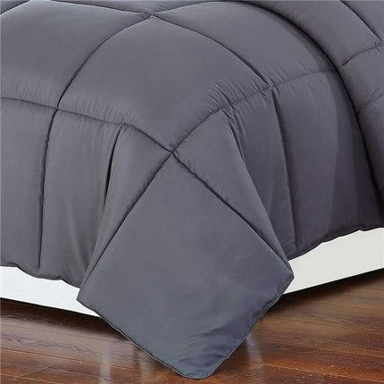 Polyester Medium Warmth Down Alternative Comforter Duvet Insert California King/Eastern King (104" x 88", Grey)