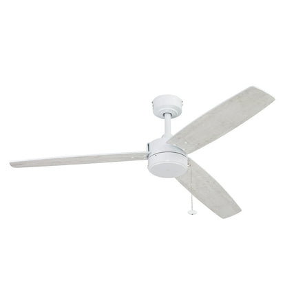 Prominence Home Journal 52" White Modern Indoor/Outdoor Ceiling Fan with 3 Blades, Pull Chain & Reverse Airflow