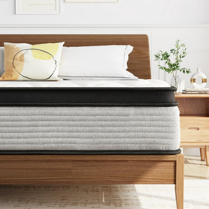 Queen Mattress,Madinog 12 inch Queen Size Innerspring Mattress, Hybrid Mattress in a Box