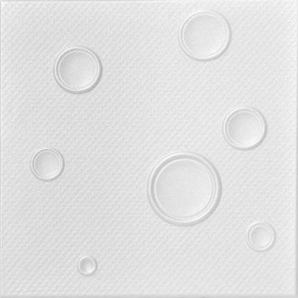 R115 - Bruno Foam Glue-up Ceiling Tile in Plain White (21.6 Sq.ft / Pack) - 8 Pieces