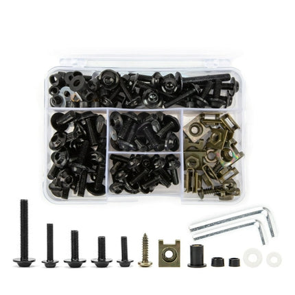 ROZYARD Fairing Wind Screen Screw Bolt Kit Windshield Mounting Nut bolt For Motorcycle Dirt Bike ATV,Set of 177Pcs