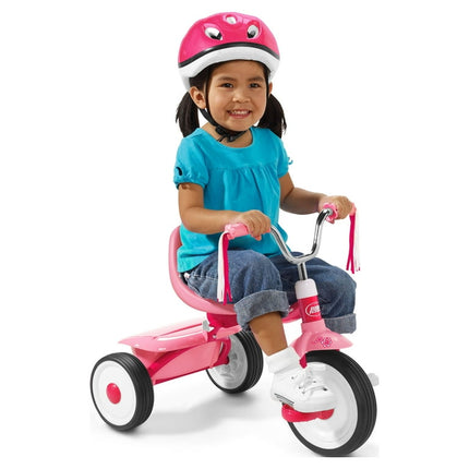 Radio Flyer, Ready to Ride Folding Trike, Fully Assembled, Pink, Beginner Tricycle for Kids