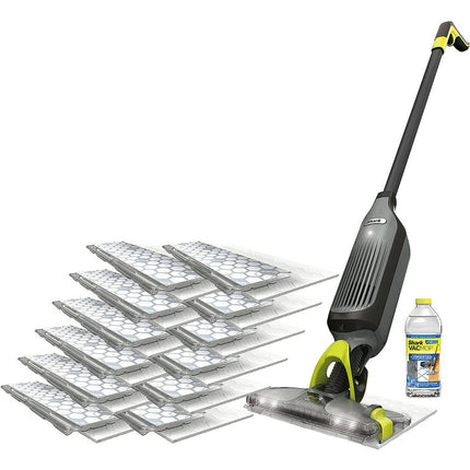 Restored Shark VM252P10 VACMOP Pro Cordless Hard Floor Vacuum Mop with LED Headlights, 12 Disposable Pads & 12 oz. Cleaning Solution, Charcoal Gray (Refurbished)