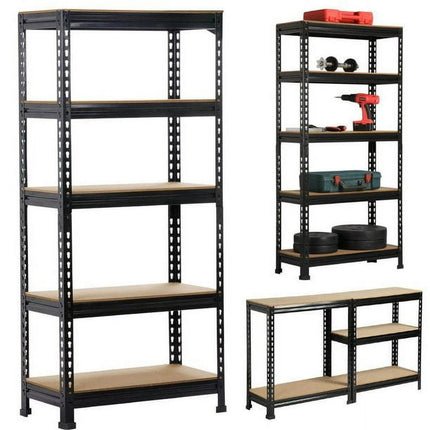 SUGIFT 27.6"Wx12"Dx59"H 5-Tier Shelves , Black