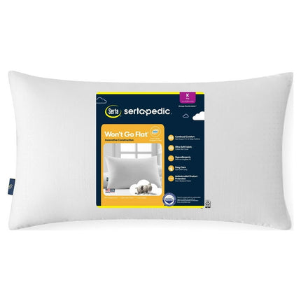 Sertapedic Won't Go Flat Bed Pillow, King