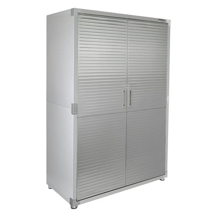Seville Classics UltraHD Mega Steel Storage Cabinet, 48" W x 24" D x 72" H, Granite Gray