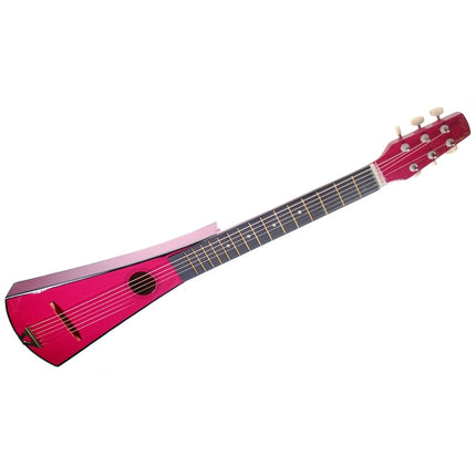 Shop4Omni Steel String Backpacker Travel Guitar with Bag - Red Wine