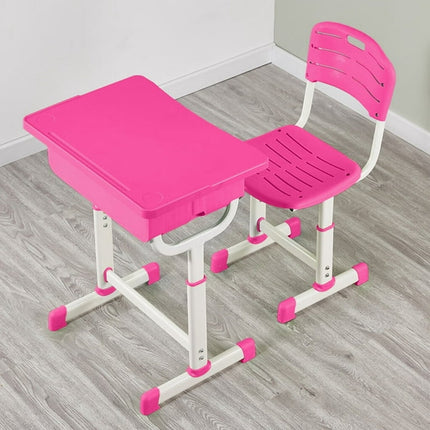 Siaonvr Kids Desk and Chair Sets, Green Adjustable Children School Study Desk and Chair