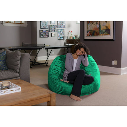 Sofa Sack Bean Bag Chair, Memory Foam Lounger with Microsuede Cover, Kids, Adults, 4 ft, Aqua Marine