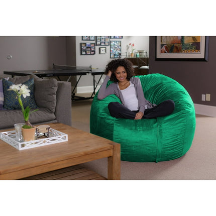 Sofa Sack Bean Bag Chair, Memory Foam Lounger with Microsuede Cover, Kids, Adults, 5 ft, Aqua Marine