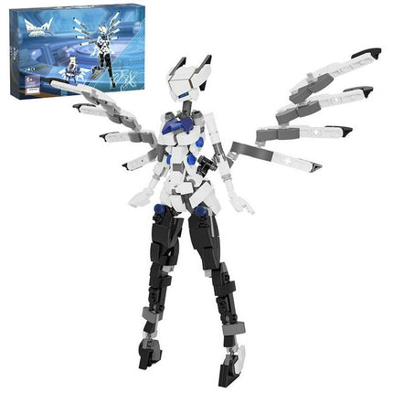 Suit Girl Bird Wing Robot Building Kit,Collectible Mecha Toy Action Figures for Kids Adults Christmas Birthdays New Year Gift (303PCS)